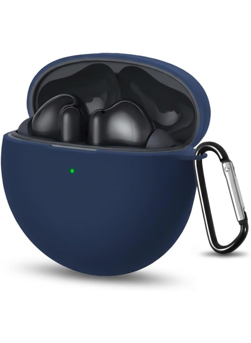 INEIX Silicone Case Cover Compatible with Huawei FreeBuds 7i - Premium Silicone with Hook, Shockproof Protection Blue - Image 1